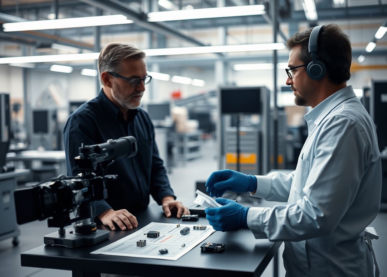 Команда специалистов обсуждает сбор данных и обучение нейросети для производственной задачи